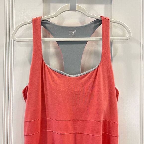 Horny Toad Women’s Large Coral Pink Athletic Mini Tennis Dress Sleeveless Seahor - Picture 3 of 14